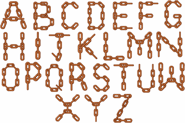 custom font letter chain